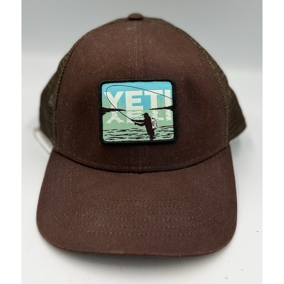 Yeti Other - YETI Spey Cast Mid Pro Baseball Trucker Hat Cap Mesh Snapback Adjustable Brown